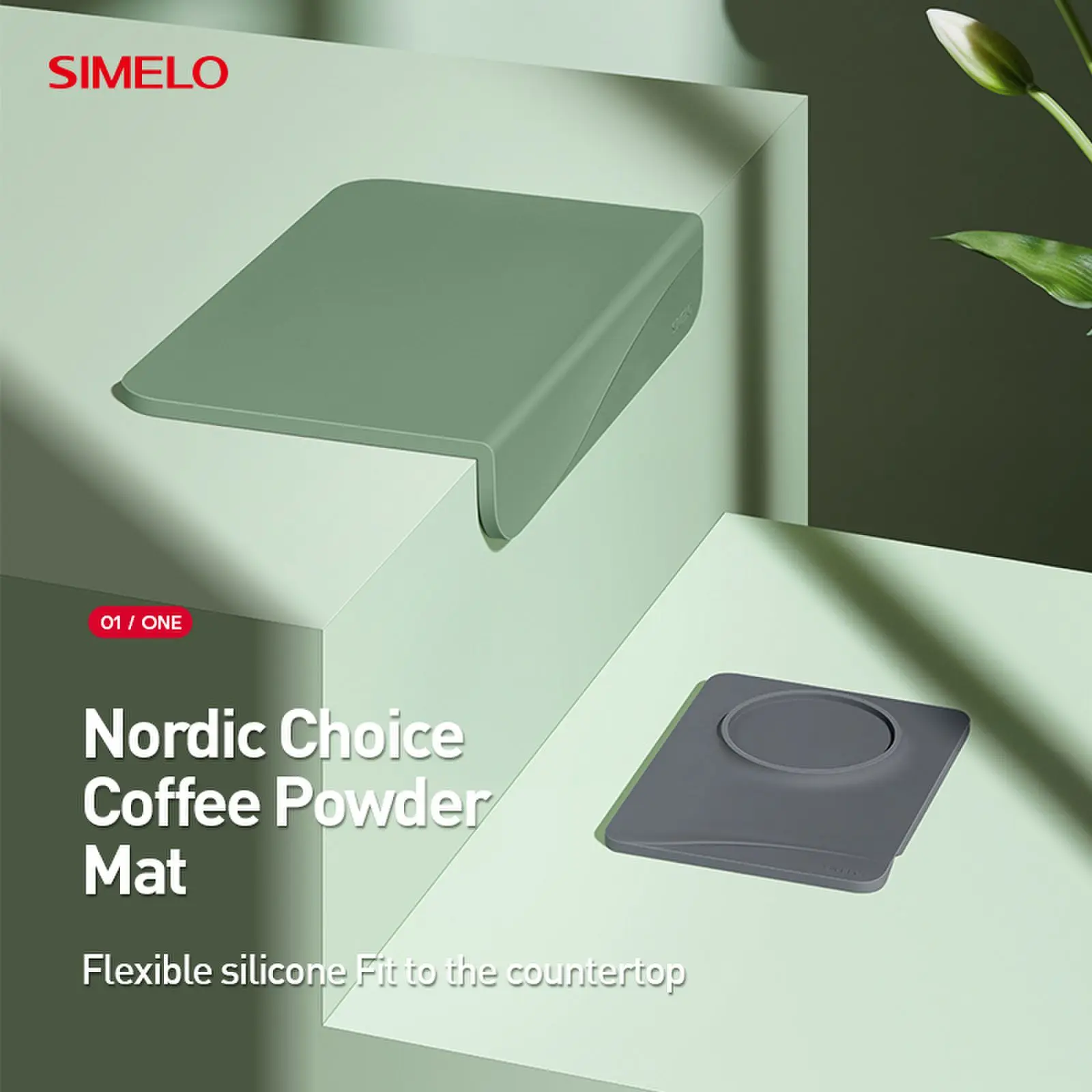SIMELO Professional Silicone Coffee Tamping Mat Espresso Barista Accessory Easy Clean Flexible Rubber Pad for Espresso Tamper