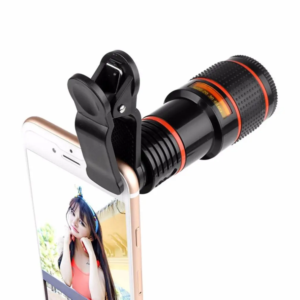 Hot Telescope 8,12 Time Mobile Phone Telephoto Lens Exquisitely HD Camera Zoom External Phone Lens Dropshipping Wholesale