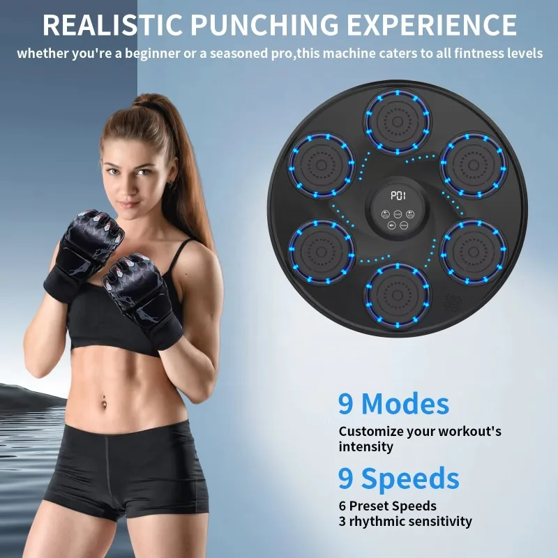 Smart Music Boxing Punching Training Wall Mount Boxing Reaction Target Machine Equipment Home Use Gym