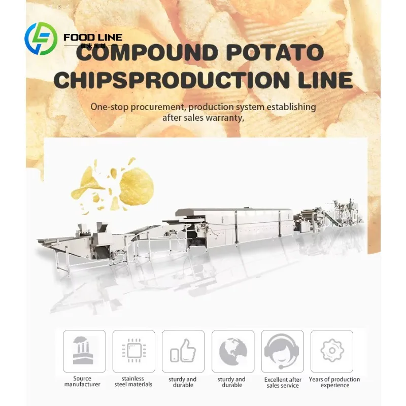 Customized Newly Designed Potato Chips Production Line Fabricate Potato Chips Machine Compound Baked Potato Crisp Cracker Plant
