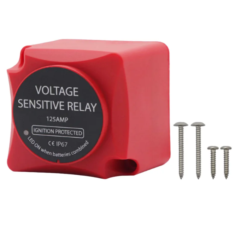ISURE MARINE RV Yacht Ship Dual Battery Isolator 12V 125A Automatic Charger Sensitive Relay