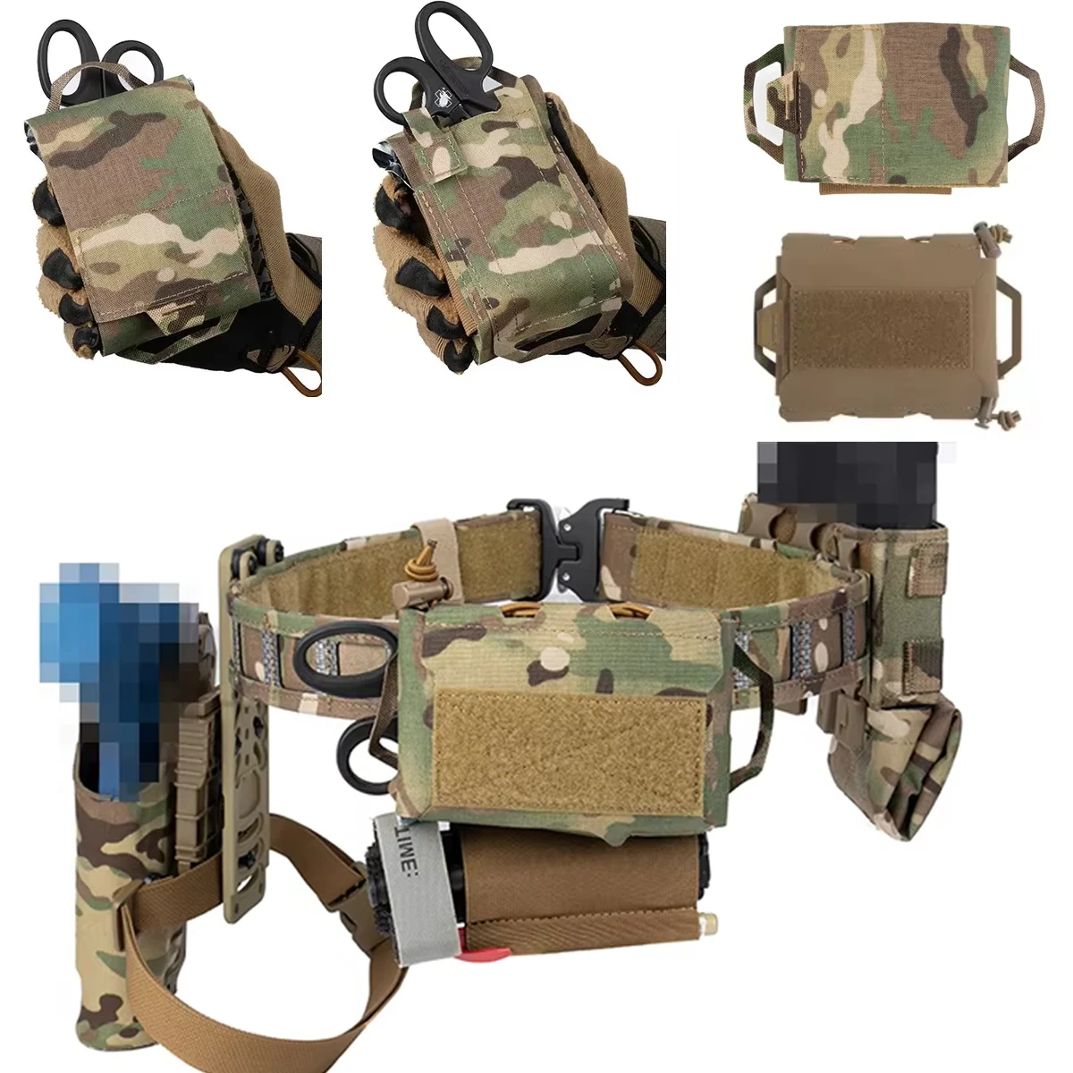 Tactical Compact Trauma Pouch MOLLE Medical Bag First Aid Kit for Outdoor Hunting Camping Hiking Medical Pouch Survival Gear