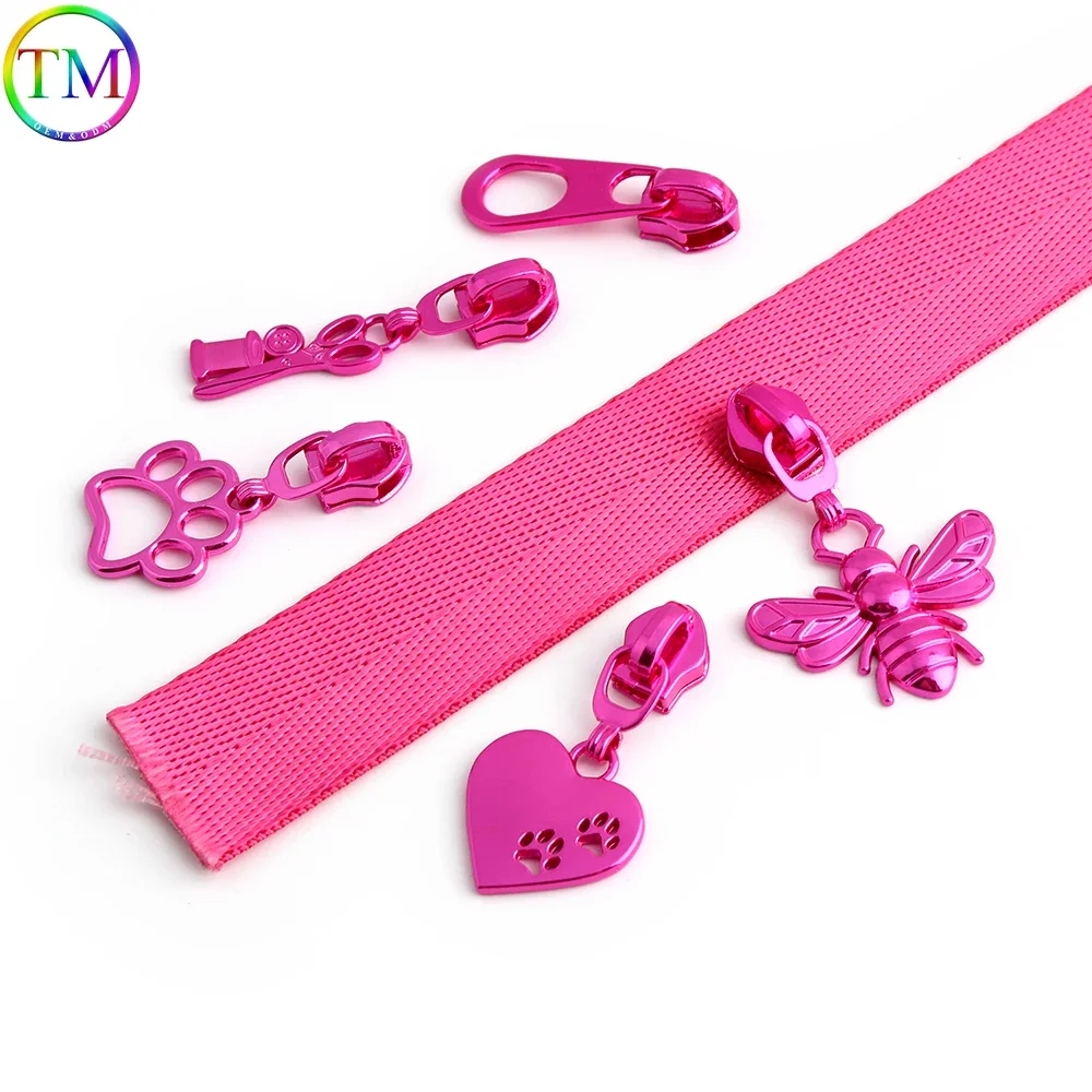 10-30-50PCS 5# Nylon Zippers Pullers Sliders For Bag Zipper Slider Pulls LuggageClosure Zips Repair Kit DIY Sewing Accessory