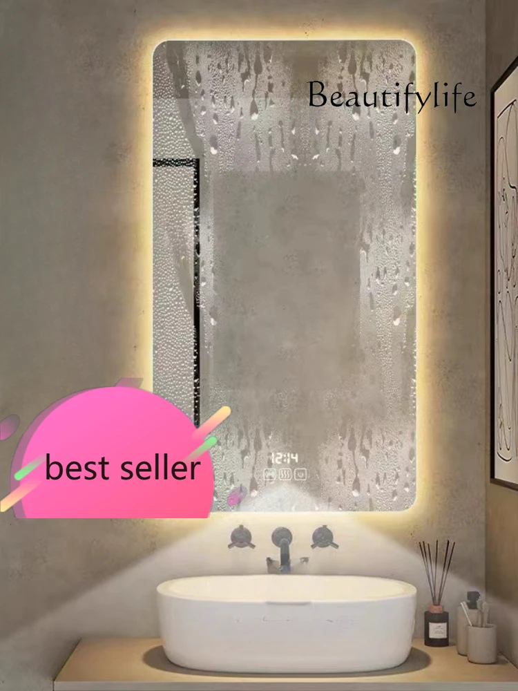 NEW Bathroom mirror wall punching bluetooth touch home bathroom mirror bathroom makeup mirror