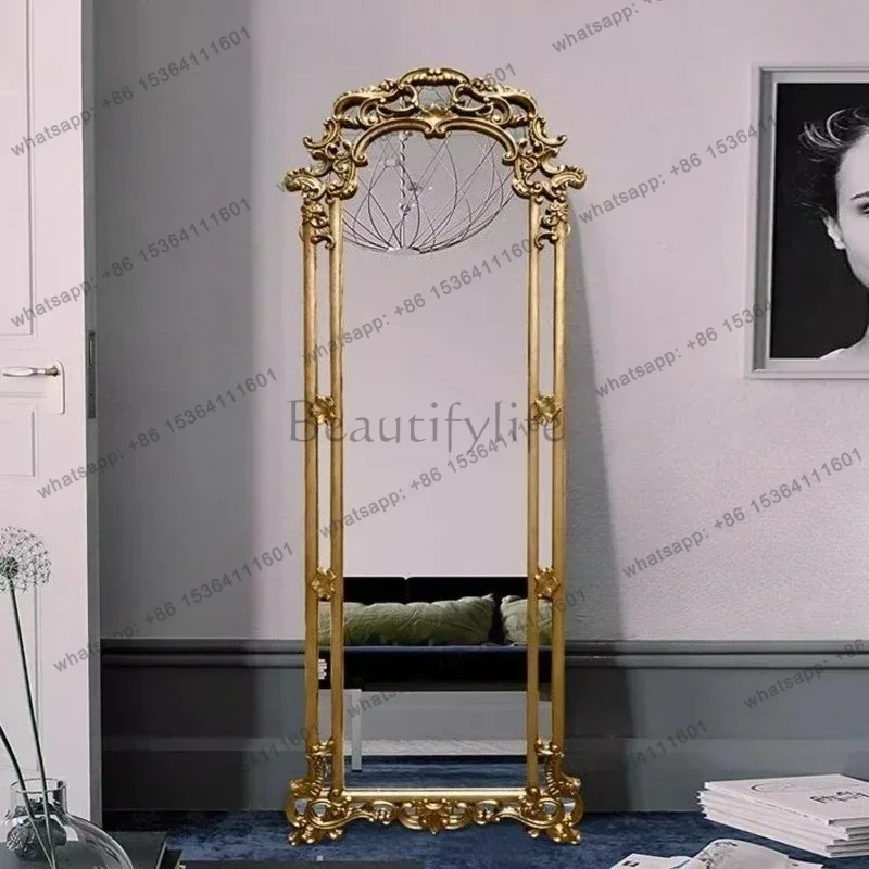 XX.European Style Light Makeup Mirror Wall Mirrors Art Floor Mirrors Full Body Room Decoration Decorative Mirror Decor American