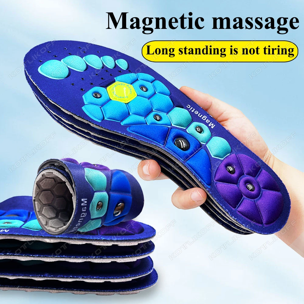 Magnetic Comfortable Acupoint Massage Insoles for Men Women EVA Foot Massage Sports Arch Support Insoles Orthopedic Shoe Inserts