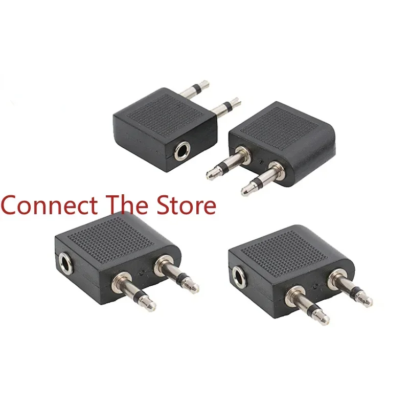 5PCS 2 X 3.5 Mono Clone Female Headphone Conversion Plug Aircraft