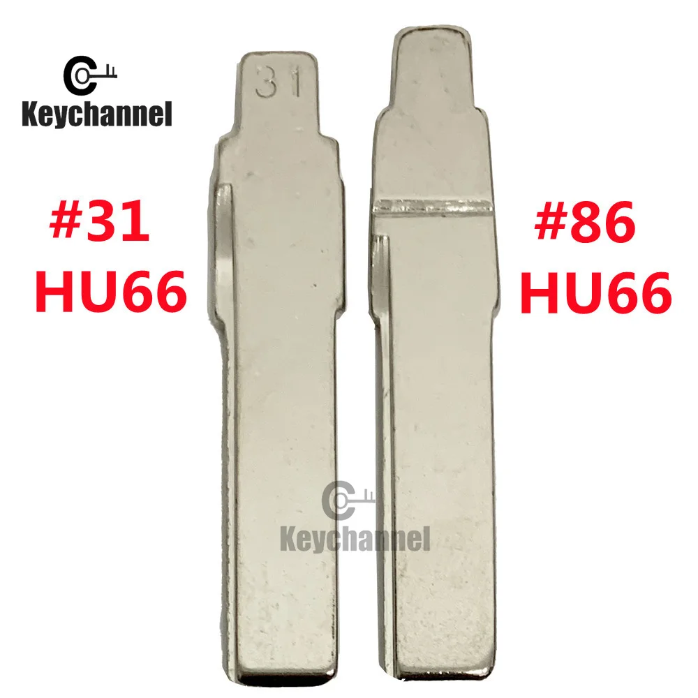 Keychannel 10PCS HU66 Car Key Blade #31 #86 Xhorse KD Key Blank for KEYDIY VVDI Remote for Golf MK7 Polo Jetta Tiguan Skoda