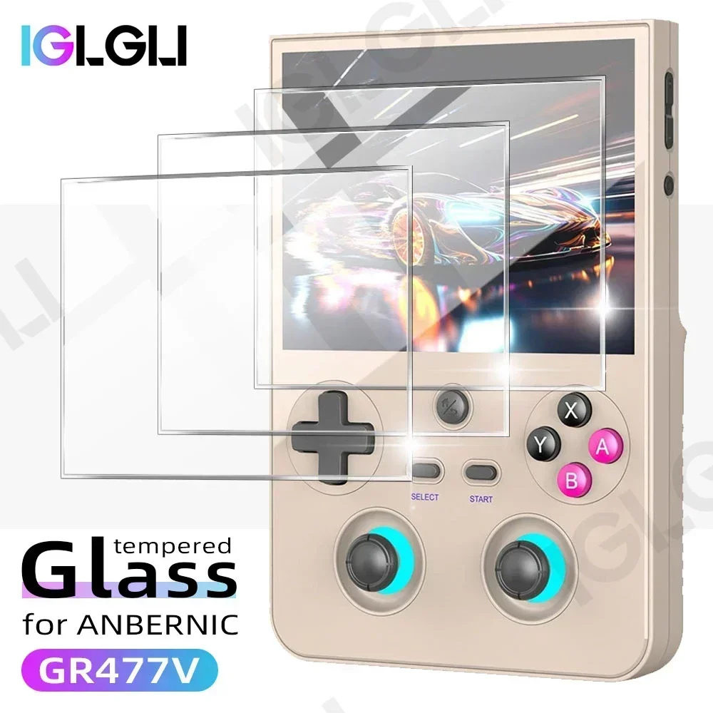 9H Tempered Glass for ANBERNIC RG477V Screen Protector, HD Clear Anti-Scratch Protective Film RG477V Console Accessories