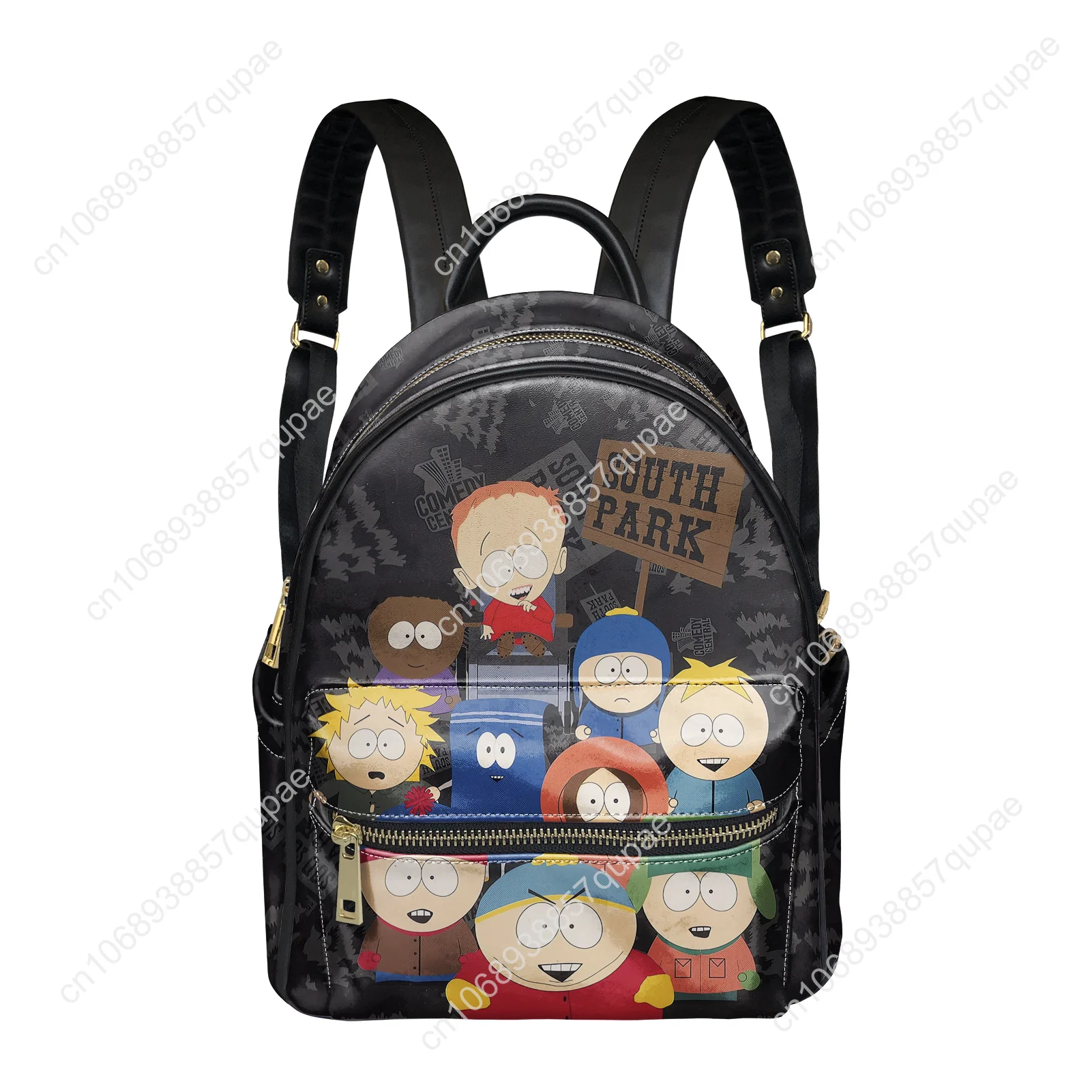 South Park Cartoon Animation Backpack Womens Men Personalized Double Shoulder Bag Business Travel Bookbag Rucksack Gift Daypack