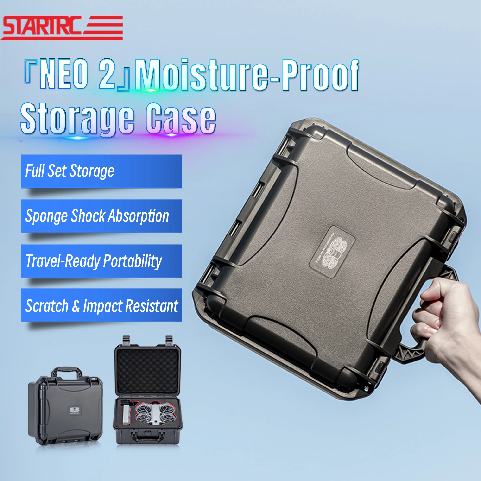 Waterproof Hard Case for DJI NEO 2 Explosion proof Handbag Suitcase Fly More Combo Drone For DJI NEO 2 Drone Accessories