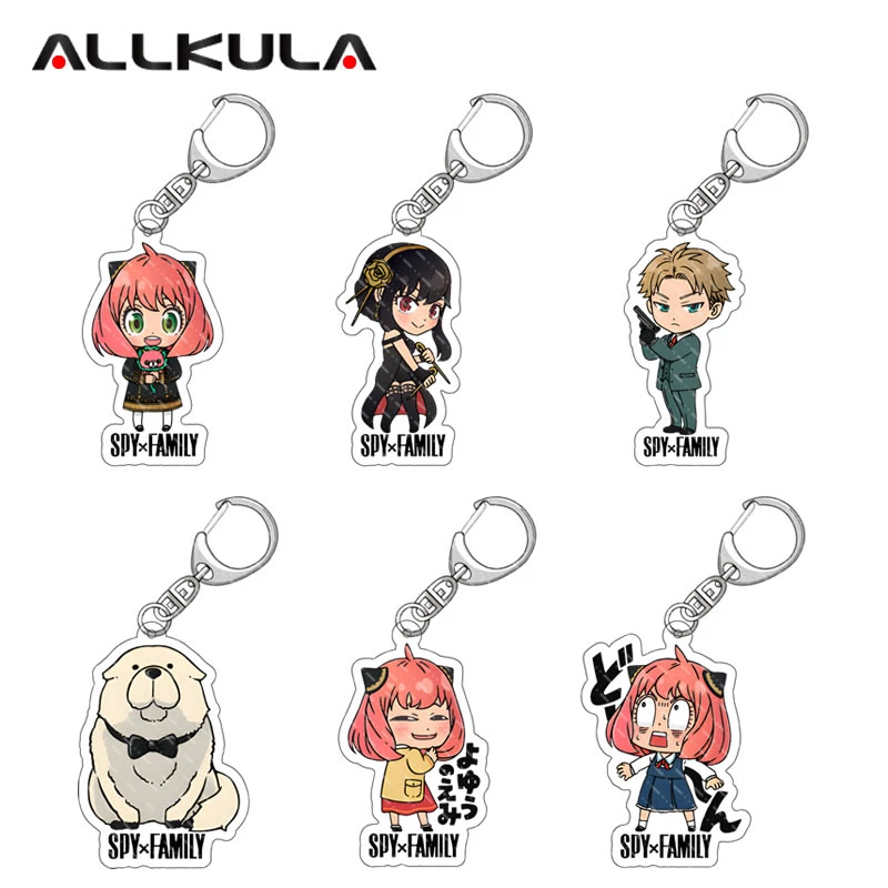 Spy X Family Anime Collections Acrylic Keychain Cartoon Character Pendant Key Ring Ornament Decor Gift For Lovers Fans