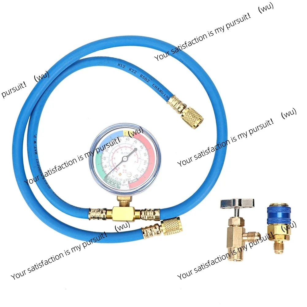 R134A Recharge Measuring Hose Can Tap Gauge Refrigerant Charging Pipe