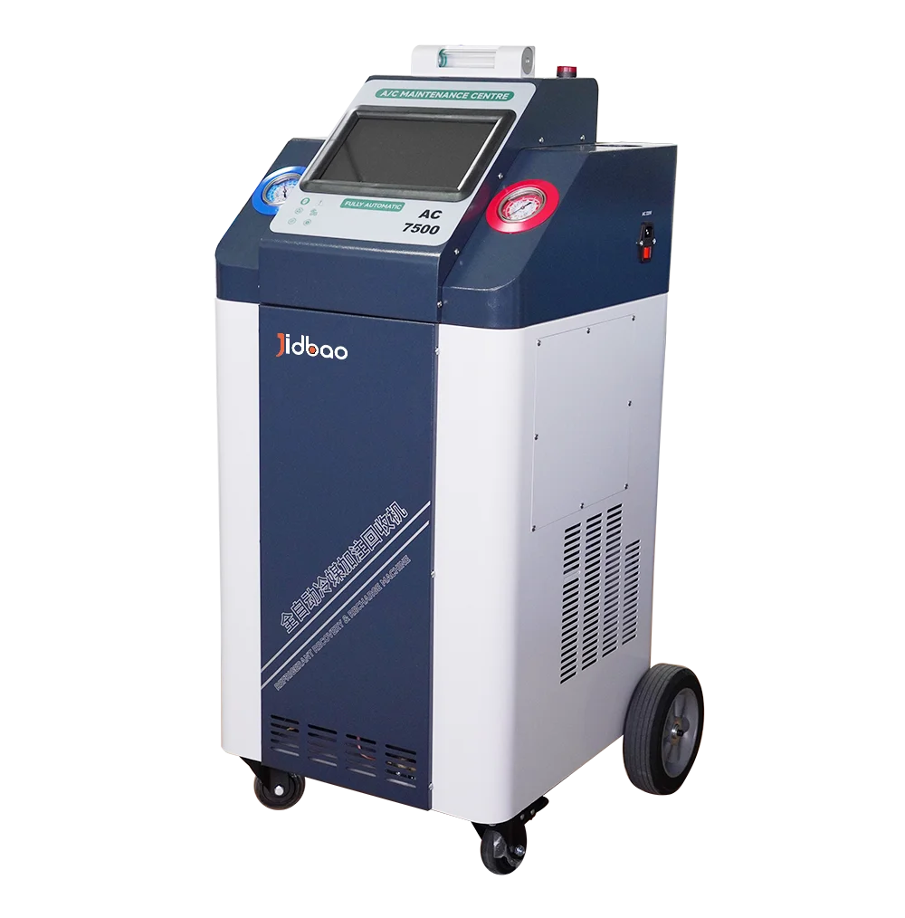 Precision Fully Automatic A/C Refrigerant R134A Or R1234YF Filling And Recovery Machine With Cleaning Function In Multilingual