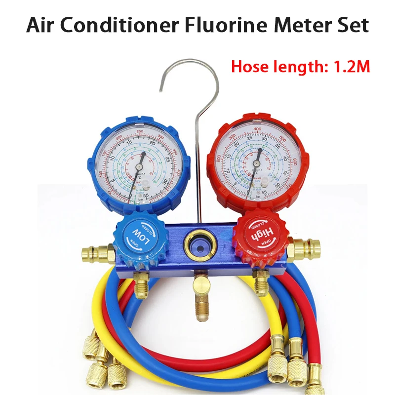 AC Air Condition Manifold Gauge Set For R22 R410A R134a R404A Manifold Gauge Set Kit Auto Refrigerant Diagnostic Tool Kit