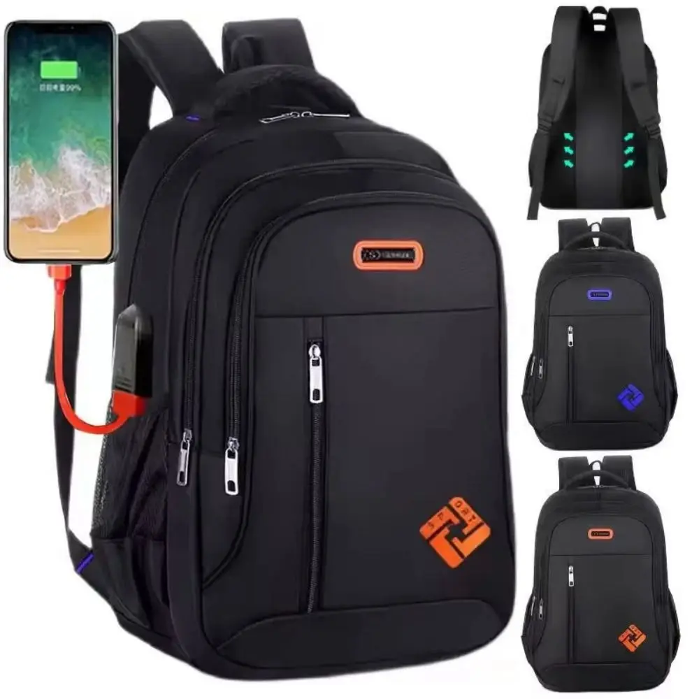 Multifunctional Business Notebook Backpack Large Capacity with USB Charging Port Men's Backbag Wear-resistant Waterproof