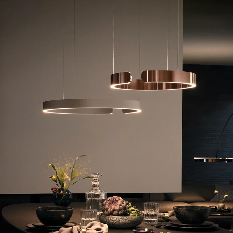Ceiling Chandelier Pendant Light Chandeliers for Dining Room LED Bedroom Living Room Nordic Home Decor Modern Round Ring Lamps
