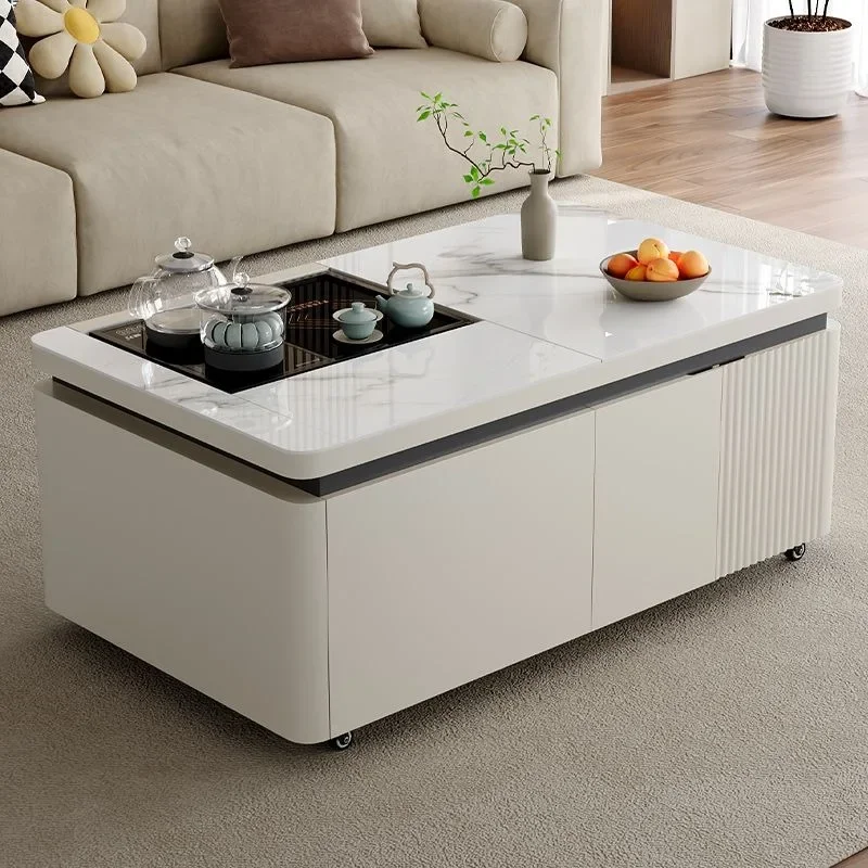 & Italian Luxury Premium Coffee Table Storage Living Room Side Clear Coffee Table Nordic Display Design Floor Room Home Furnitur