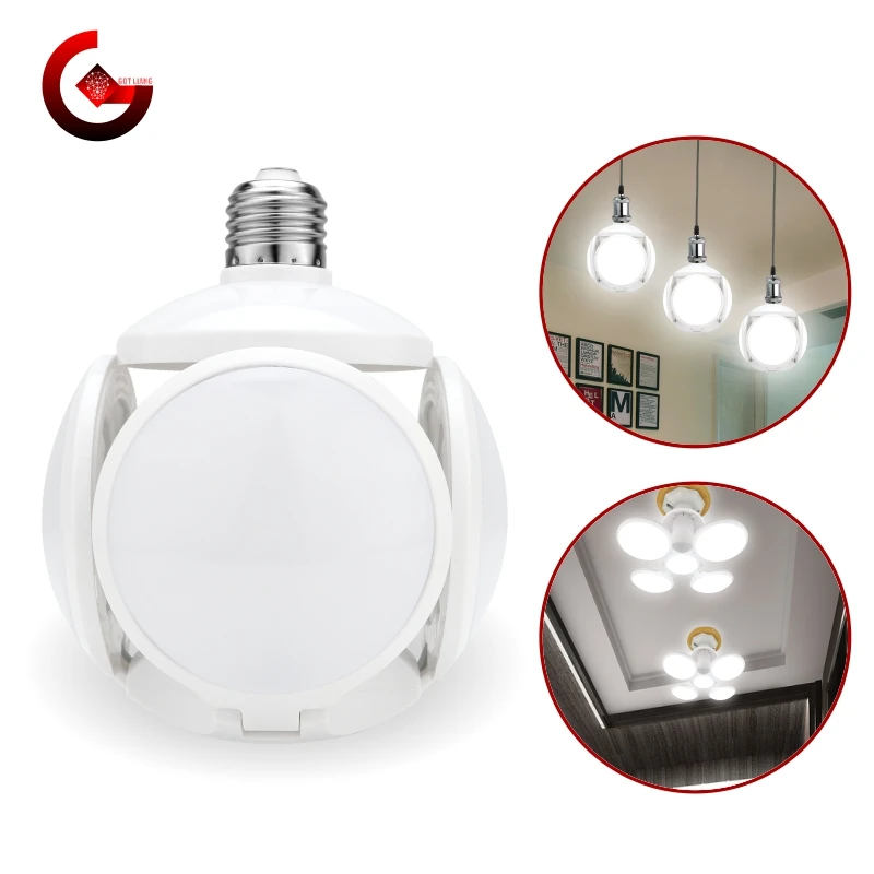 LED Folding Bulb 40W E27 Football UFO Bulb Lamp 360 Degrees AC 220V Lampada LED Spotlight Light Cold White