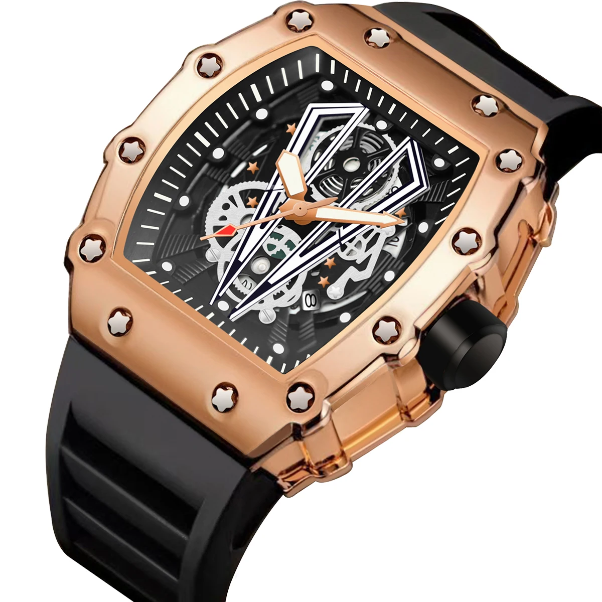 WWOOR Men's Large Dial Watches Quartz Reloj Hombre Waterproof Sports Waterproof Luminous Watch For Men Relogio Masculino