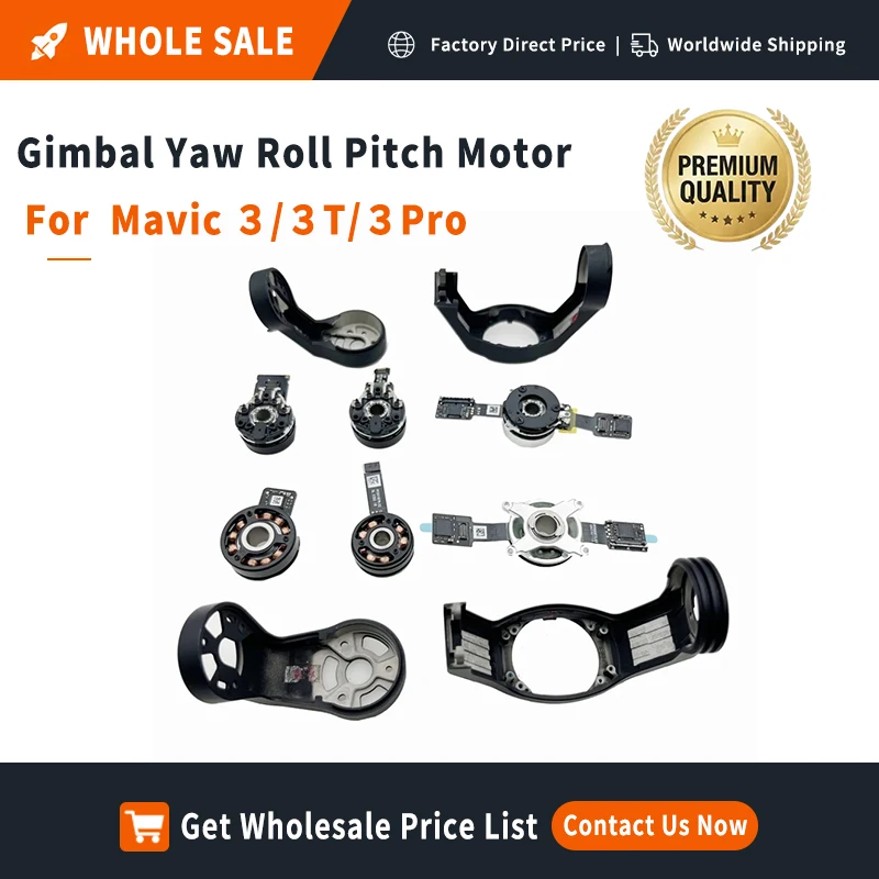 Replacement Gimbal Yaw Roll Pitch Motor for DJI Mavic 3/3T/3Pro Axis Motor Bracket-Pre-Tested Professional Installation Required