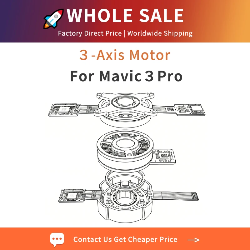 Wholesale Gimbal 3-Axis Motor Set for Mavic 3 Pro Replacement Yaw Roll Pitch Motor Assembly -Repair Parts Ask for Bulk Discount
