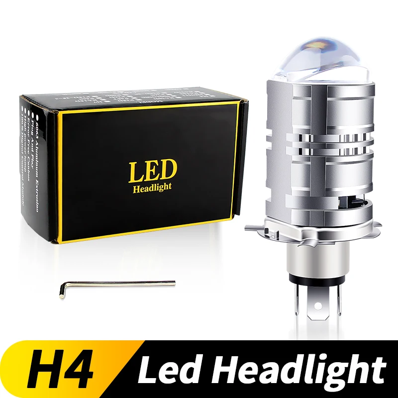 1PC For Honda ST1300 H4 LED Lens Mini Led Projector 120W Headlight Bulbs Canbus 9003 HB2 Hi/Lo Beam Motorcycle Turbo Lamps