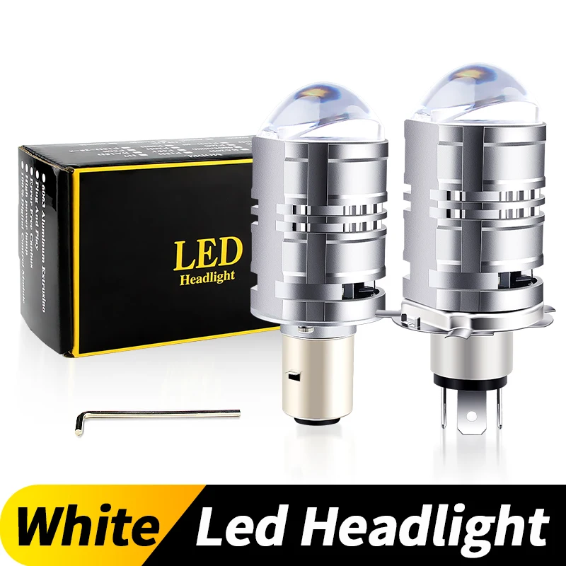1PC H4 HB2 Projector Lens LED Car Headlight Bulbs 30000LM 120W Ba20d CANBUS Turbo Auto Bulb 9003 Led Motorcycle High Low Bulbs