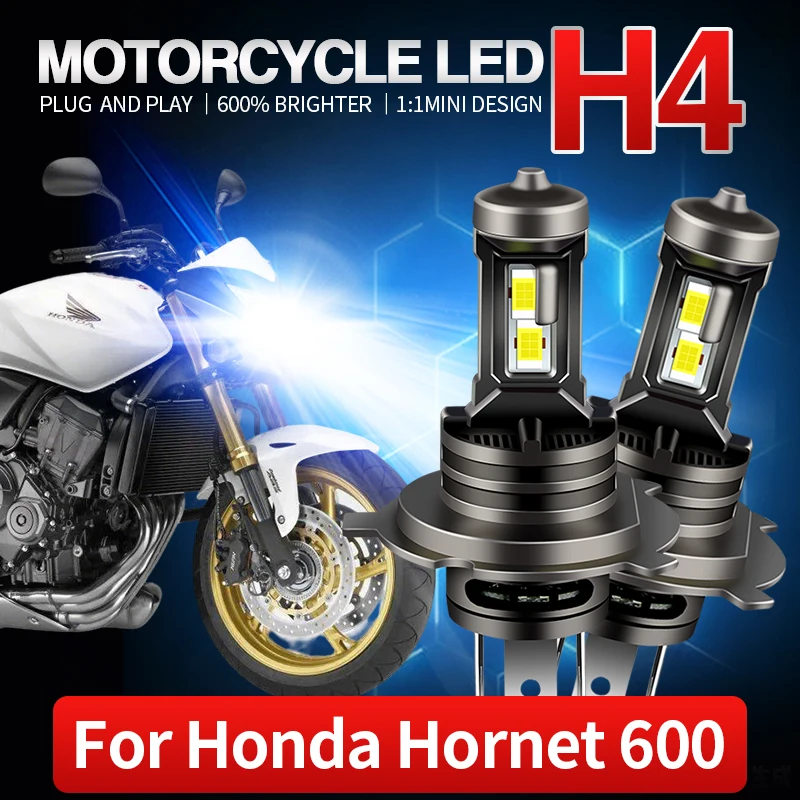 High quality 35W H4 HB2 9003 Motorcycle light LED Bright White Headlight For Honda Hornet 600 Straight-in insertion Accessories