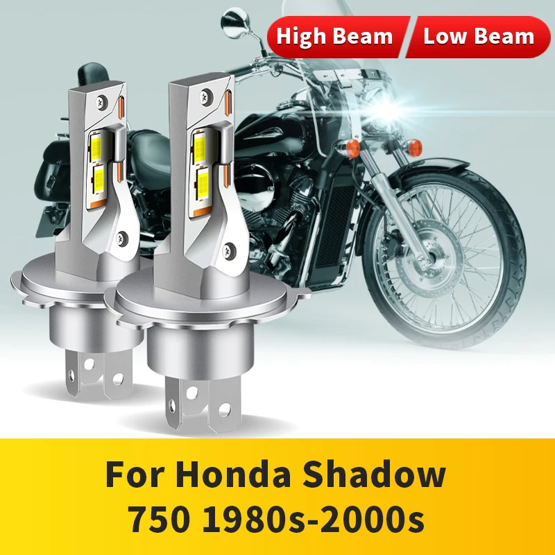 1PC/2PCS H4 HB2 9003 Super Bright Motorcycle LED Headlight Bulbs 20000LM 24W High Power Spotlight For Honda CB500 1970s-1990s
