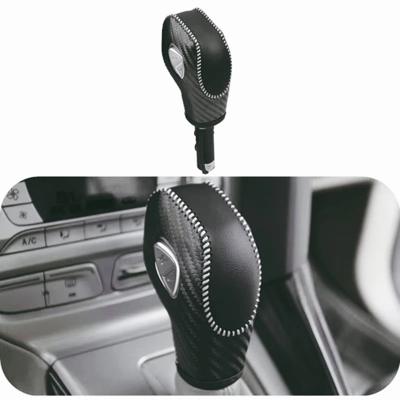 ZF-S Cubierta pomo cambio marchas aspecto carbono PU para coche Ford EcoSport Escape/Fusion/c-max Energi Wagon /