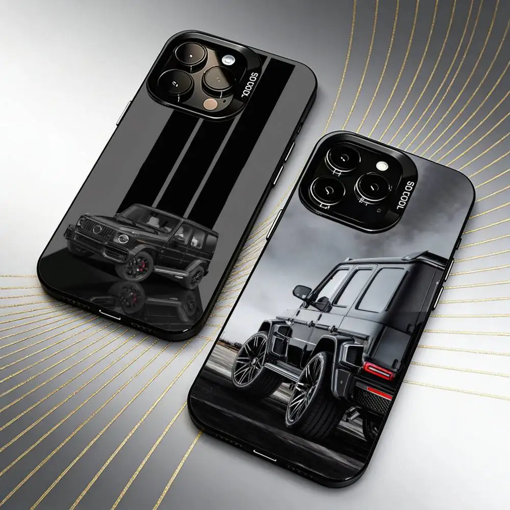 AM-Cars G-WAGONS G-63 Phone Case For iPhone 16 17 15 14 12 13 Pro Max Black Candy Matte Shockproof Cover