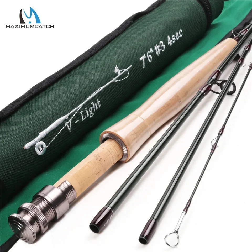 Maximumcatch Small Stream Creek 6ft/6.5ft/7ft/7.5ft 1/2/3wt Fly Fishing Rod IM10 30T Carbon With Tube Super Light Fly Rod