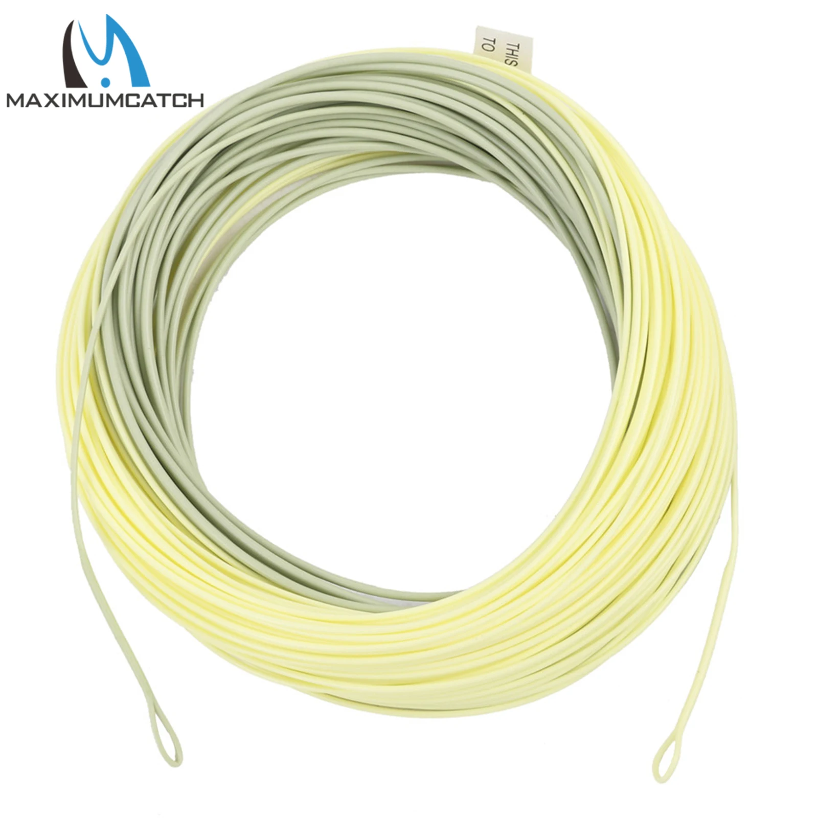 Maximumcatch Outbound Short Fly Fishing Line 6/7/8/9/10wt 100FT Moss/Lvory Color Weight Forward Fly Line With 2 Welded Loops
