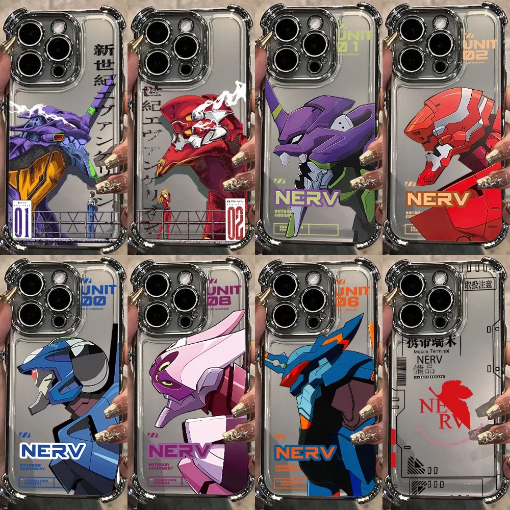 Genesis Evangelion Anime Plating Phone Case For Google Pixel 10a 10 9 8 7 9a 8a 7a Pro XL 5G Anti Fall Airbag
