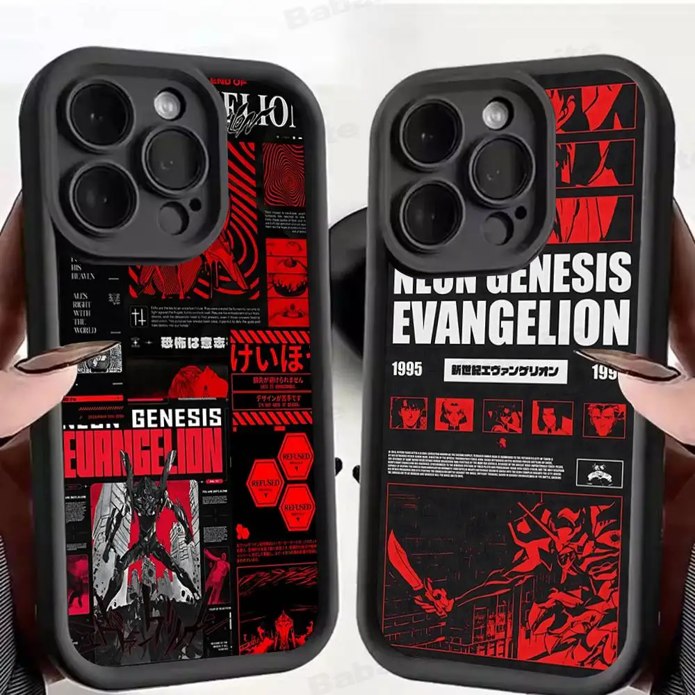 Anime E-Evangelions Phone Case For IPhone 17 16 15 14 13 12 11 Air Plus Pro Max Soft Back Cover