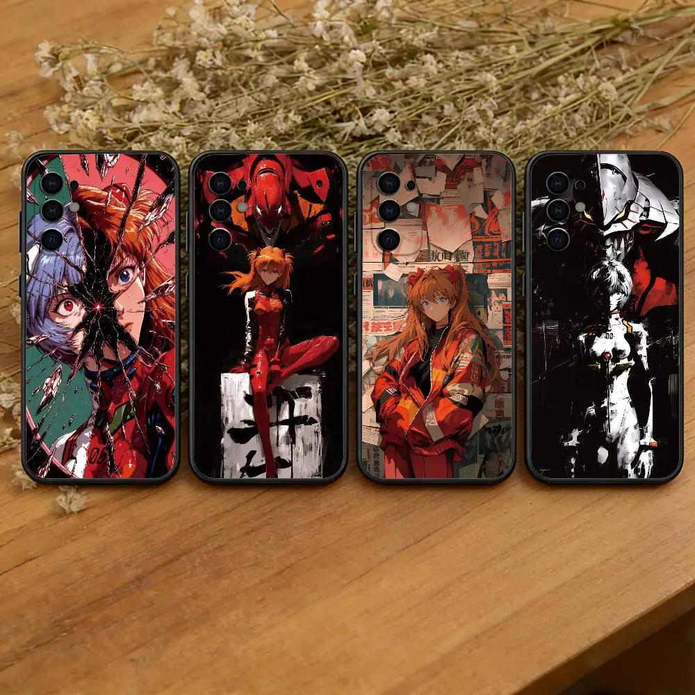 Neon Genesis Evangelion Phone Case For Samsung S25,S24,S21,S22,S23,S30,Ultra,S20,Plus,Fe,Soft Silicone Black Cover