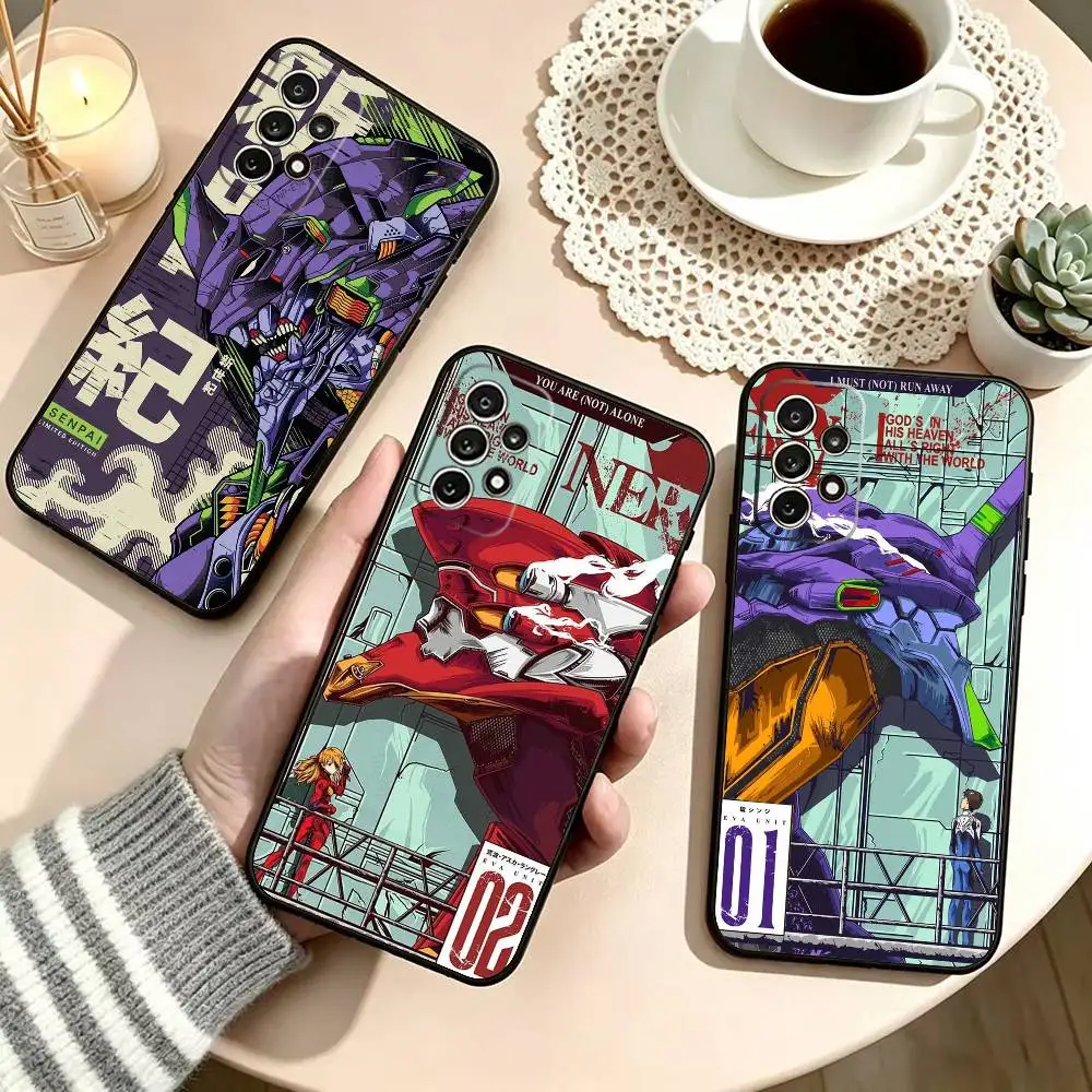 EVA n-Neon g-Genesis e-Evangelion Phone Case For Samsung S25,S24,S21,S22,S23,S30,Ultra,S20,Plus,Fe,Lite,Note,10,Black Cover