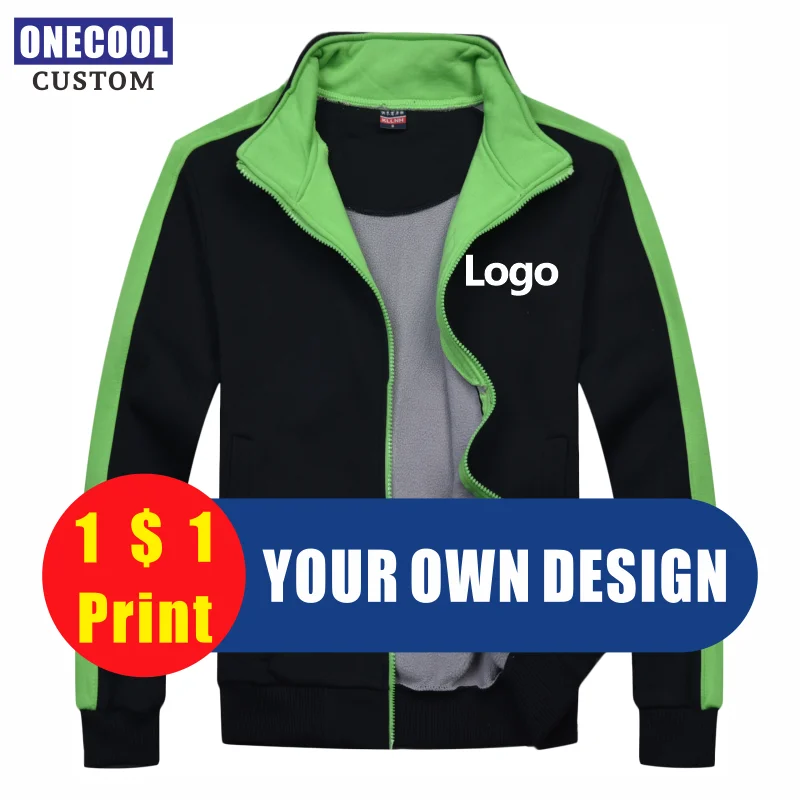 Fashion Sports Jacket Custom Logo Print Company Team Brand Picture Embroidery 4 Colors High Quality Jacket ONECOOL 2021