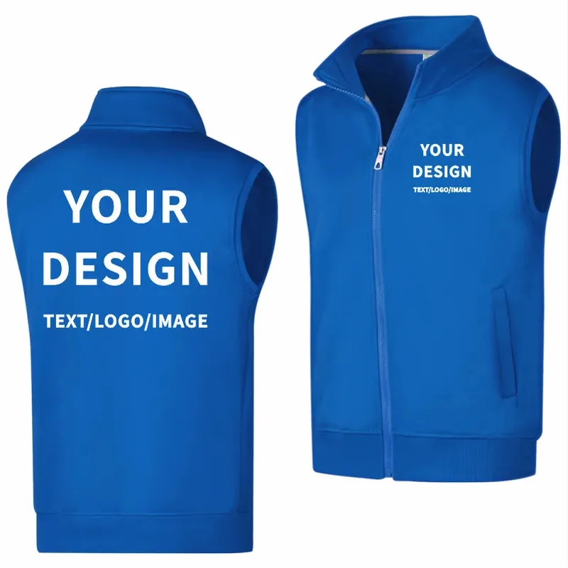 Monochrome Velvet Warm Vest, Custom Design, Fashionable, Monochromatic, Printing Logo, Fleece Vest, Embroidery, Personalized