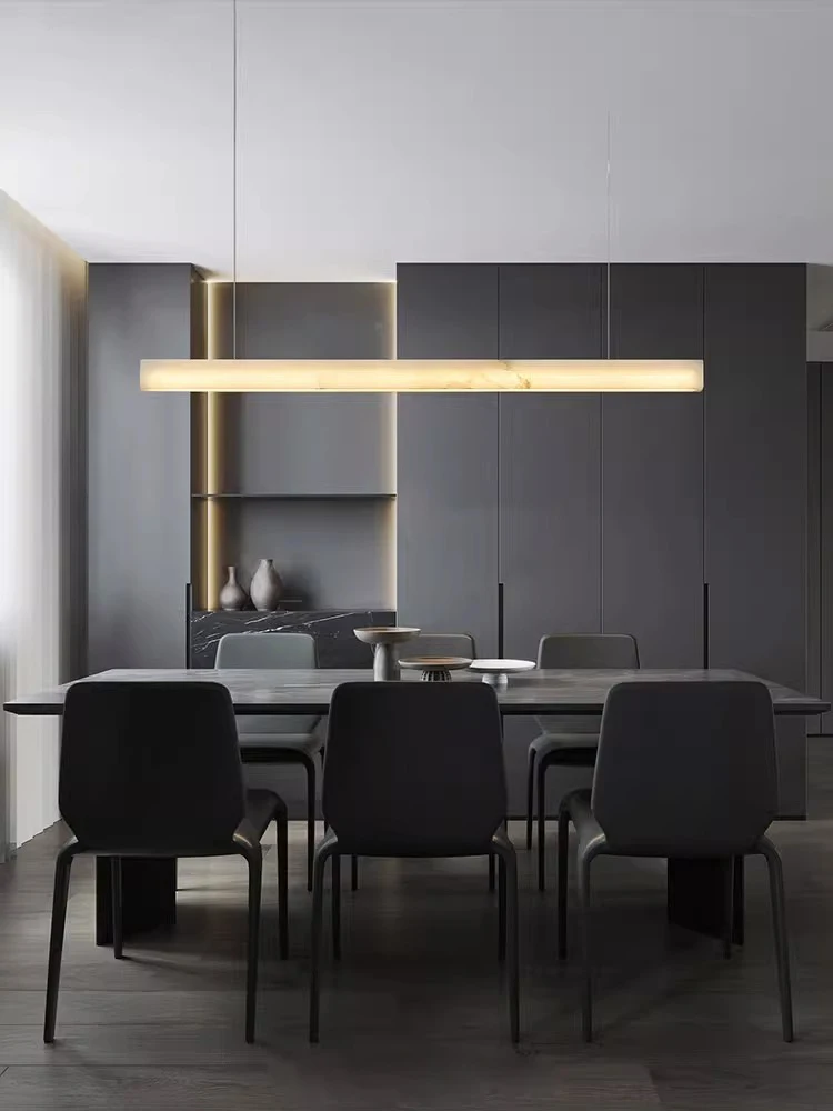 Marble Series Chrome Gold Dimmable LED Hanging Lamps Chandelier Lighting Lustre Para Sala Estar For Dinning Room