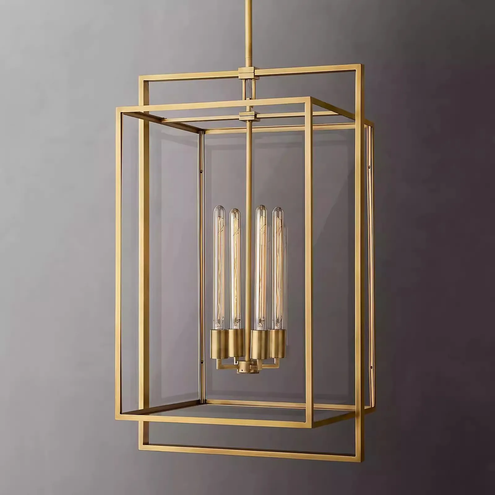 Brass Black Chrome Vintage American E14 Chandelier Antique Bronze Hanging Lamps Pendant Light For Dinning Room Living Room