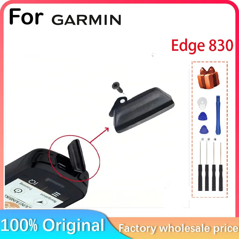 For Garmin Edge 830 Bicycle Smart Touch GPS Yardstick Bottom Dust Plug Rubber USB Port Cover with Screws Parts Repair Replacemen