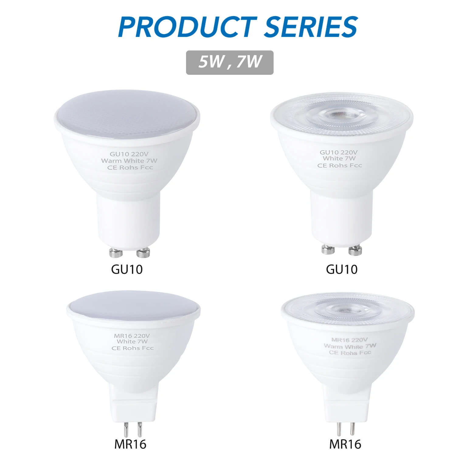 E27 LED Spot Light GU10 LED Bulb 5W E14 LED Lamp 220V Spotlight MR16 7W Lampada GU5.3 Corn Light Bulb GU 10 Ampoule 2835 Lamp