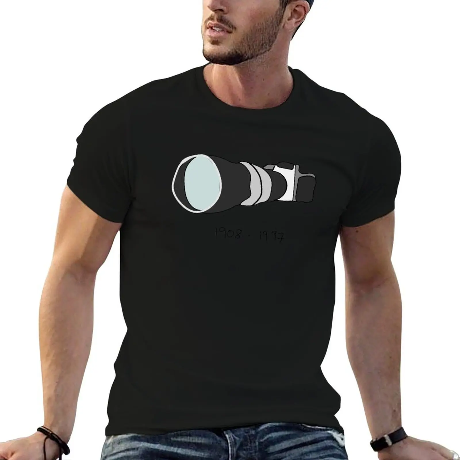 James Stewart: Rear Window Tribute: 1908 - 1997 T-Shirt Basic Casual Short Sleeve Cotton Shirt