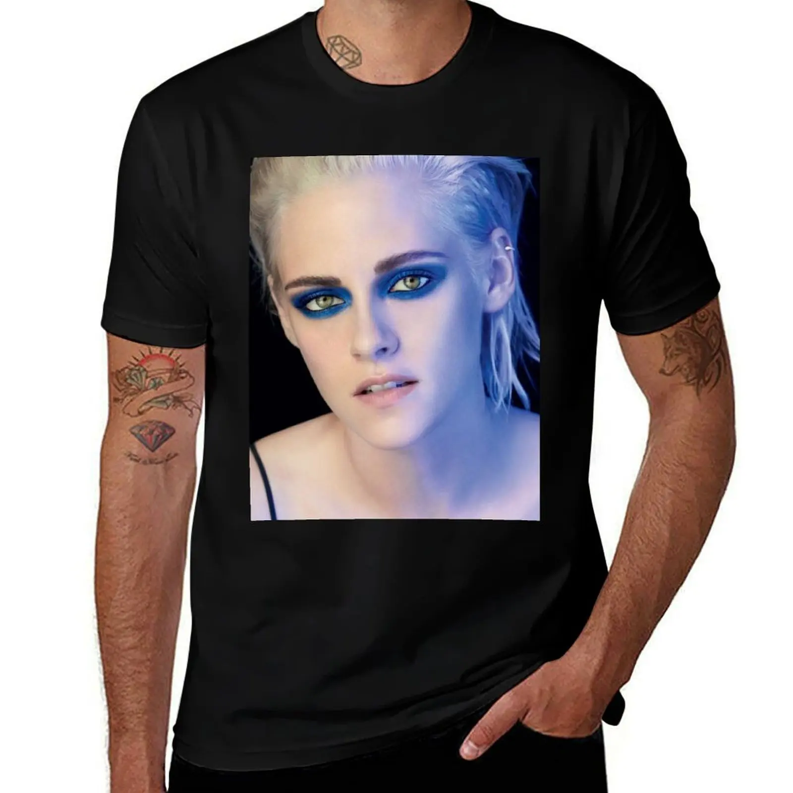 Kristen Stewart T-Shirt Large Size Short Sleeve T-Shirt