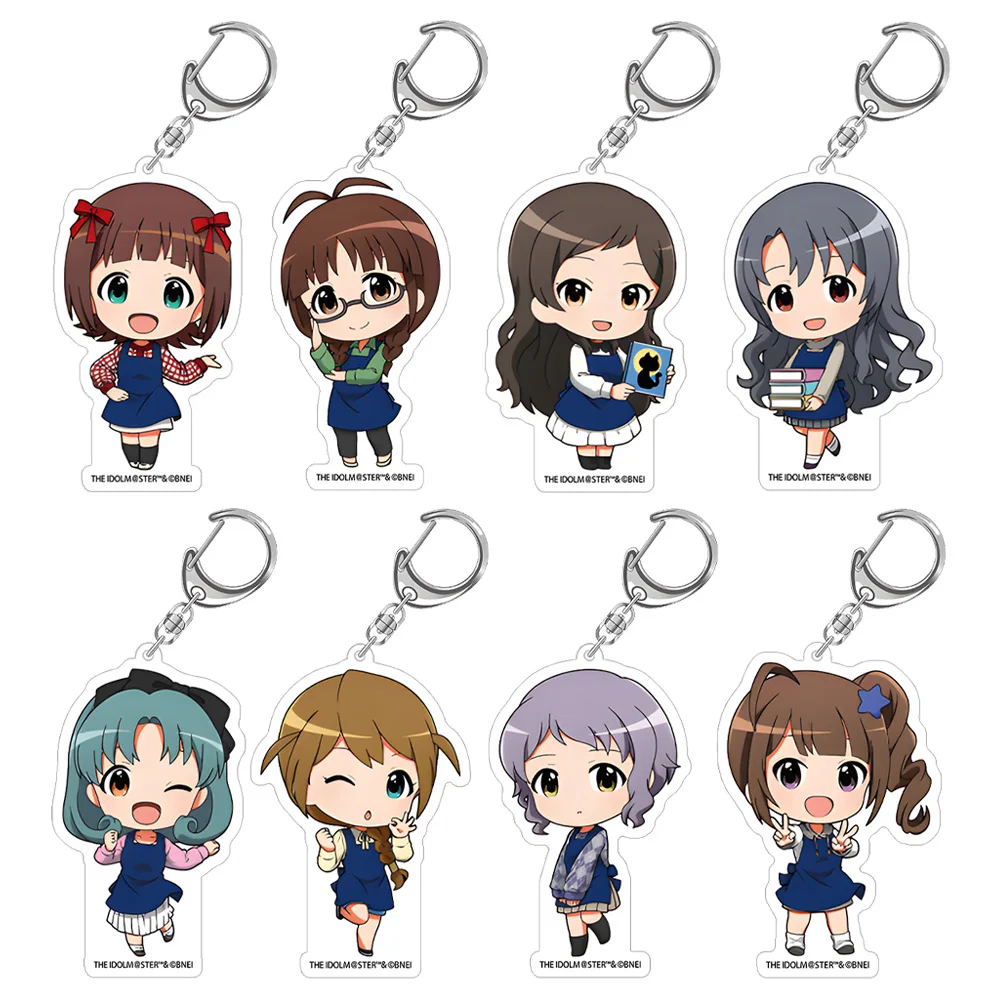 The Idolm@ster Million Live Matsuri Tokugawa Kasuga Mirai Shizuka Mogami Tsubasa Ibuki Emily Stewart Chibi Acrylic keychain gift