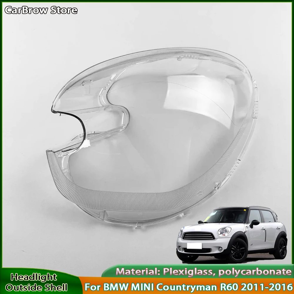 Car Front Headlight Cover Lampshade Lampcover Caps For BMW MINI Countryman R60 2011 2012 2013 2014 2015 2016 Headlamp Shell