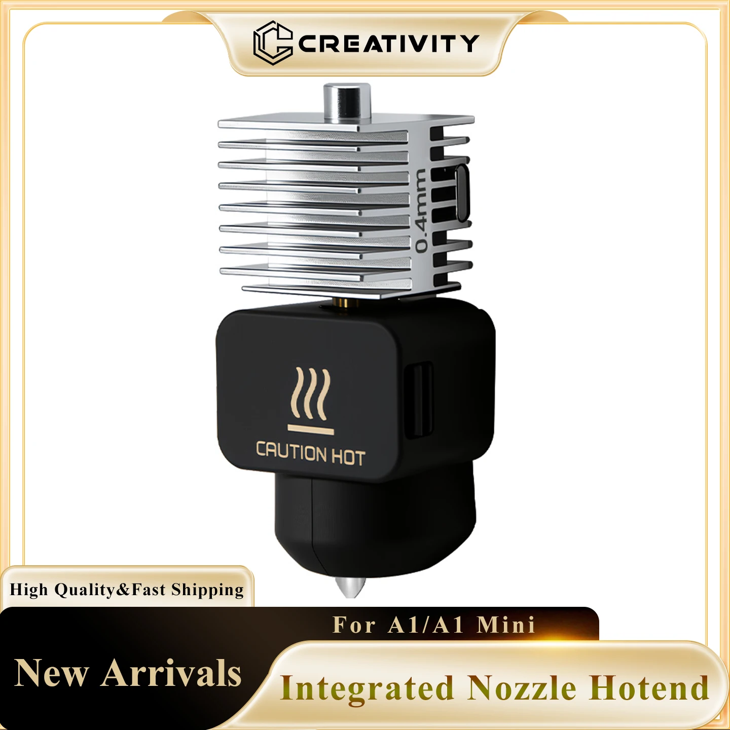 Integrated Nozzle Hotend Kit for Lab A1/A1 Mini Fast Speed Hot End Assembly Hardened Steel Nozzle Kits 3D Printer Parts