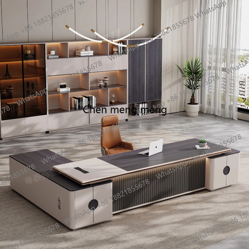 Boss Office Desk Chair Combination Filing Cabinet Computer L Shaped Executive Work Table Home L Shaped Gaming Workshop Furniture